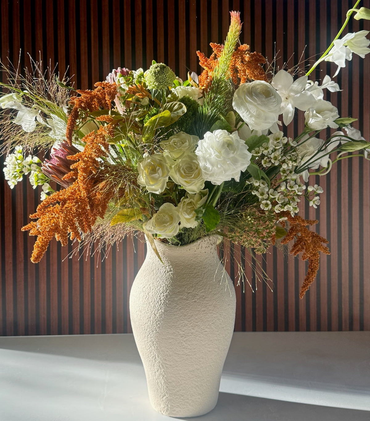 Colorful seasonal Muse arrangement