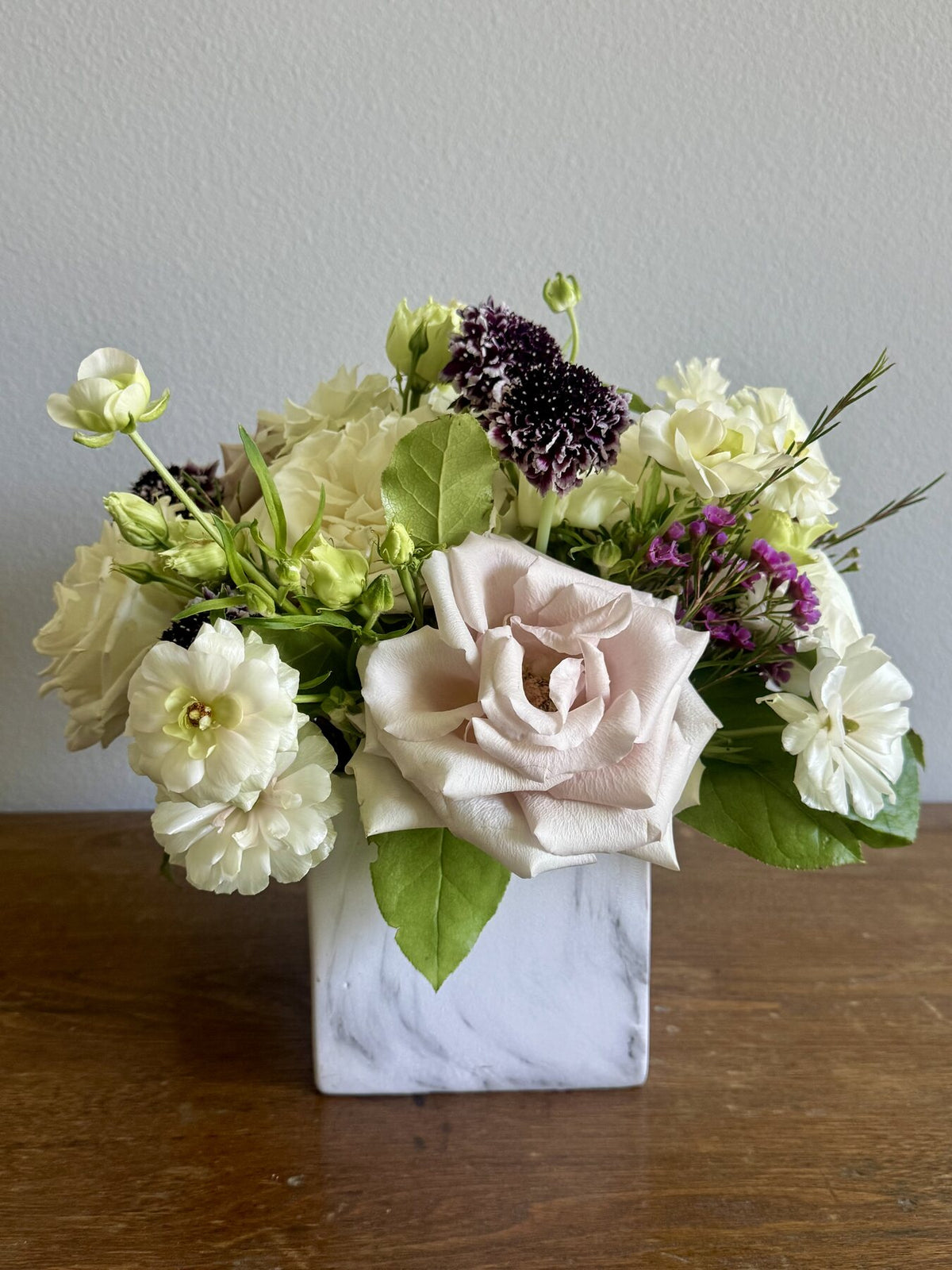 Large green and pink Golden Grove floral arrangement